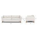 Emil Quartz White Sofa Emil Quartz White Fabric Sofa for Living Room Factory